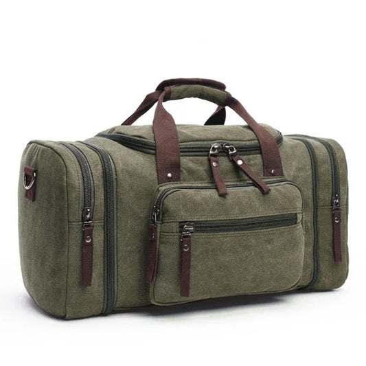MARKROYAL Canvas Travel Bag - Large Carry-On Weekend Duffel