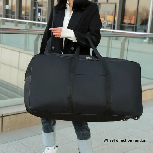 Foldable Wheeled Travel Bag - Expandable Carry-On Trolley