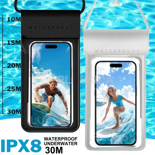 IPX8 Universal Waterproof Phone Pouch with Lanyard