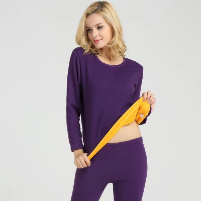 Fleece Thermal Underwear Set - Warm Long Johns for Cold Weather