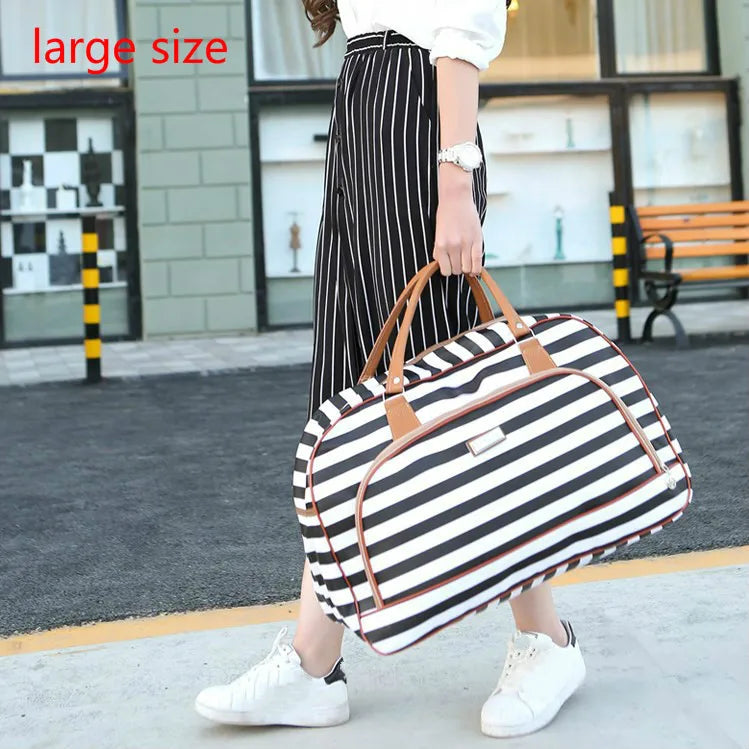 PU Leather Travel Duffel Bag - Large Waterproof Weekender