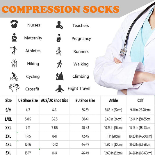 Compression Socks - Breathable Support Sports Stockings