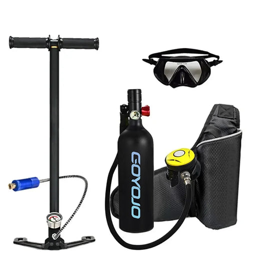 1L Scuba Diving Oxygen Tank Set - Portable Underwater Breather Kit