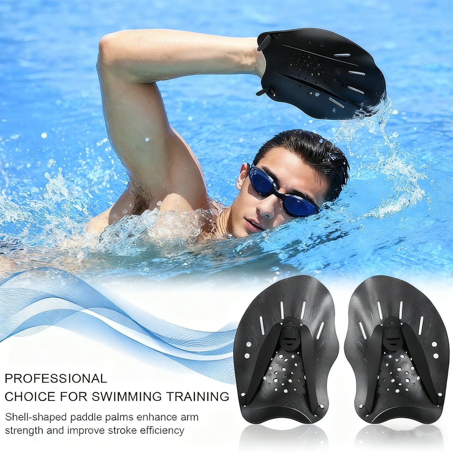 Adjustable Hand Training Swim Fins
