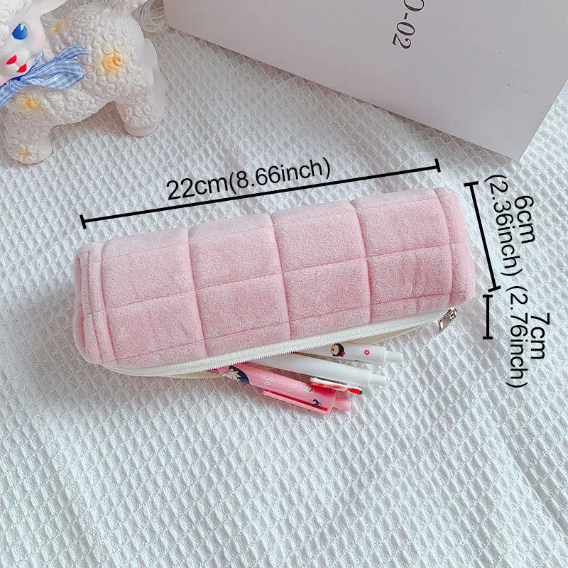 Plush Travel Makeup Bag with Zipper