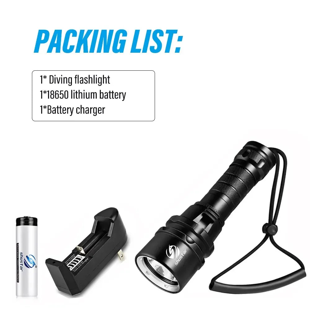IP68 Diving Flashlight - High Power Underwater Light
