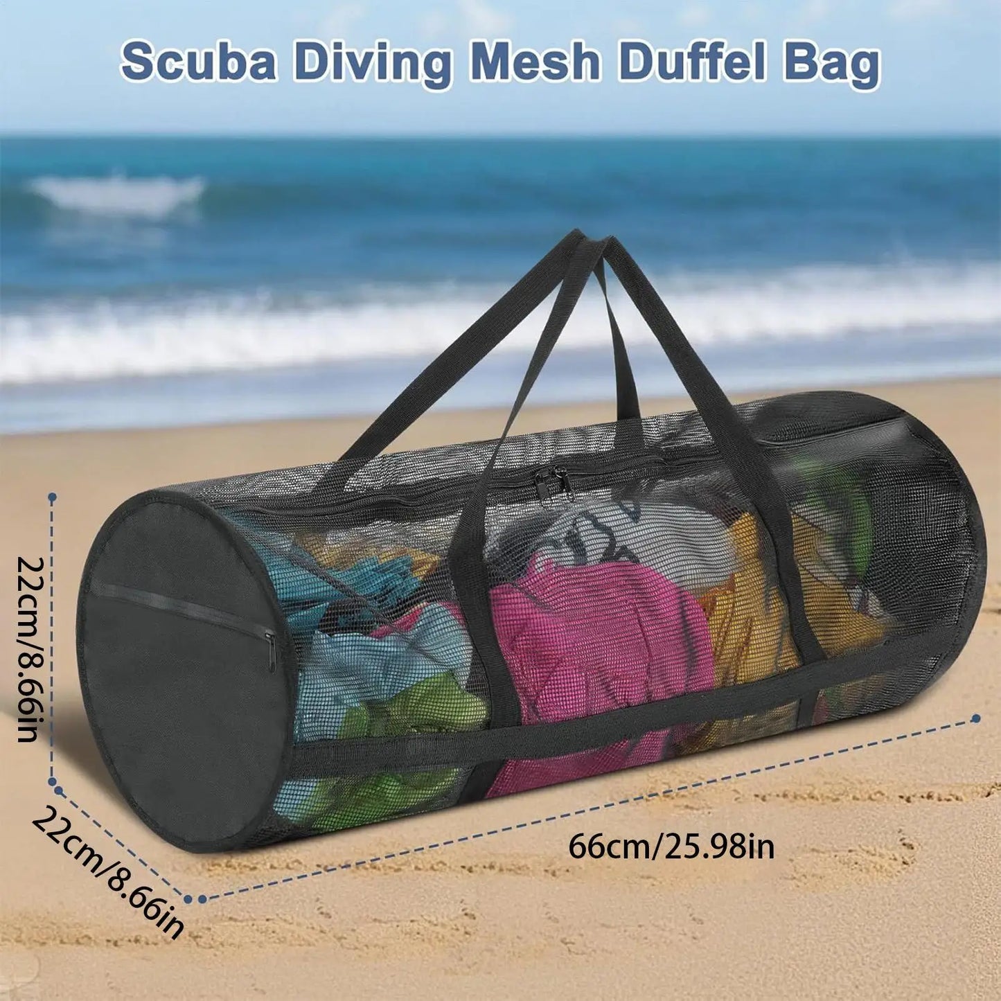 Large Capacity Diving Mesh Duffel Bag