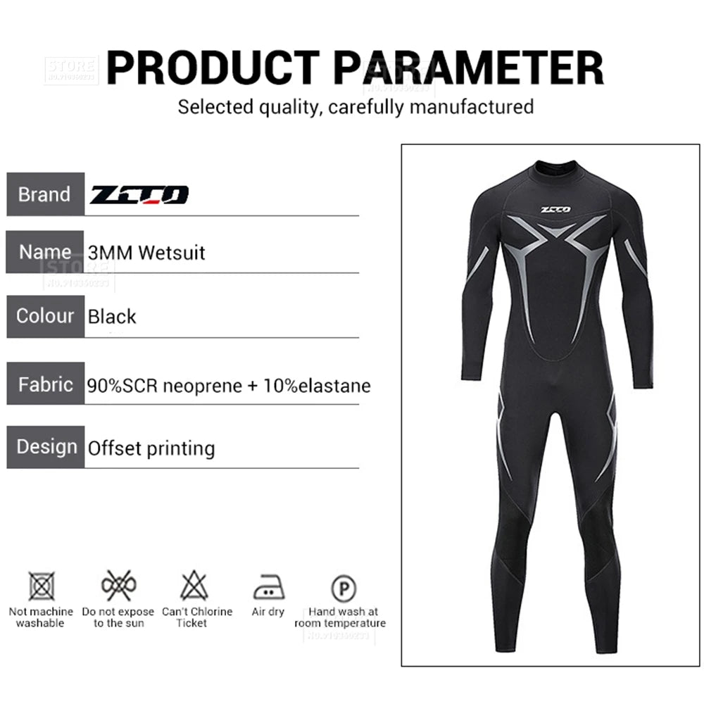 Men's 3mm Neoprene Wetsuit