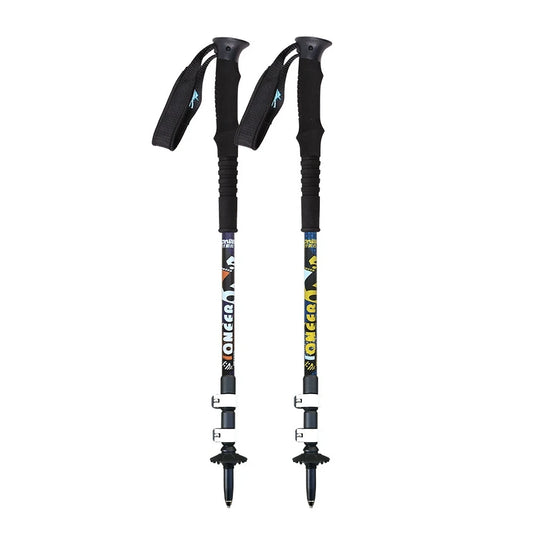 Aluminum Telescopic Trekking Poles Set - Nordic Walking Pair