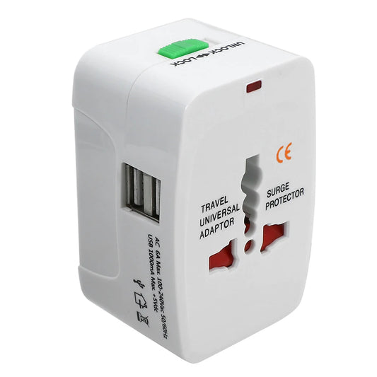 Universal Travel Plug Adapter with USB and Type-C Ports