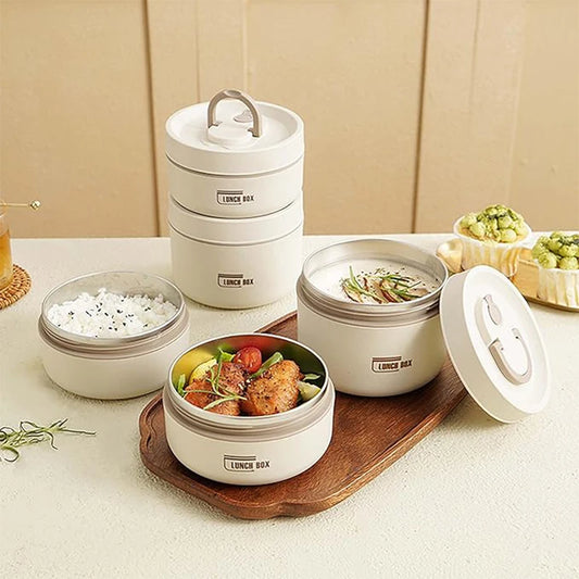 Insulated 3-Tier Stainless Steel Lunch Container Set