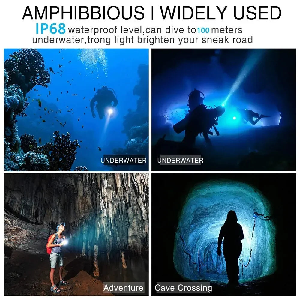 IP68 Diving Flashlight - High Power Underwater Light