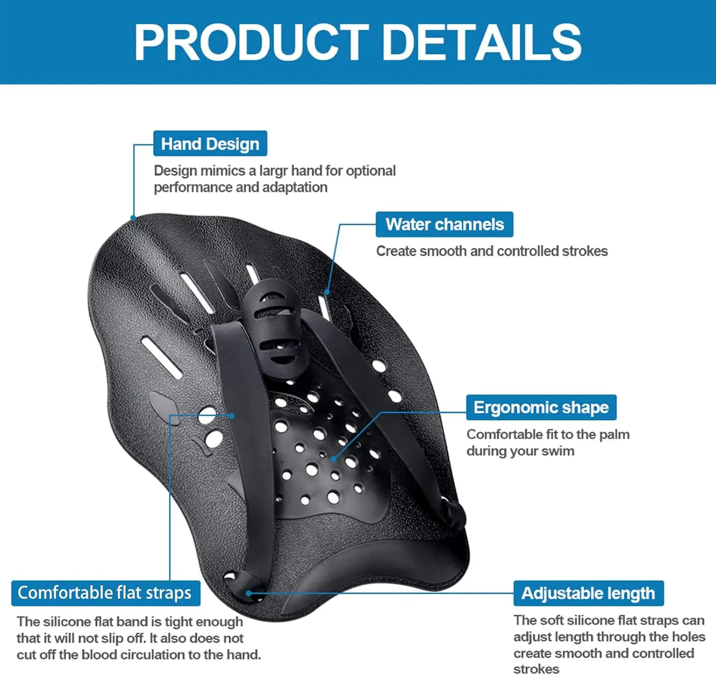 Adjustable Hand Training Swim Fins
