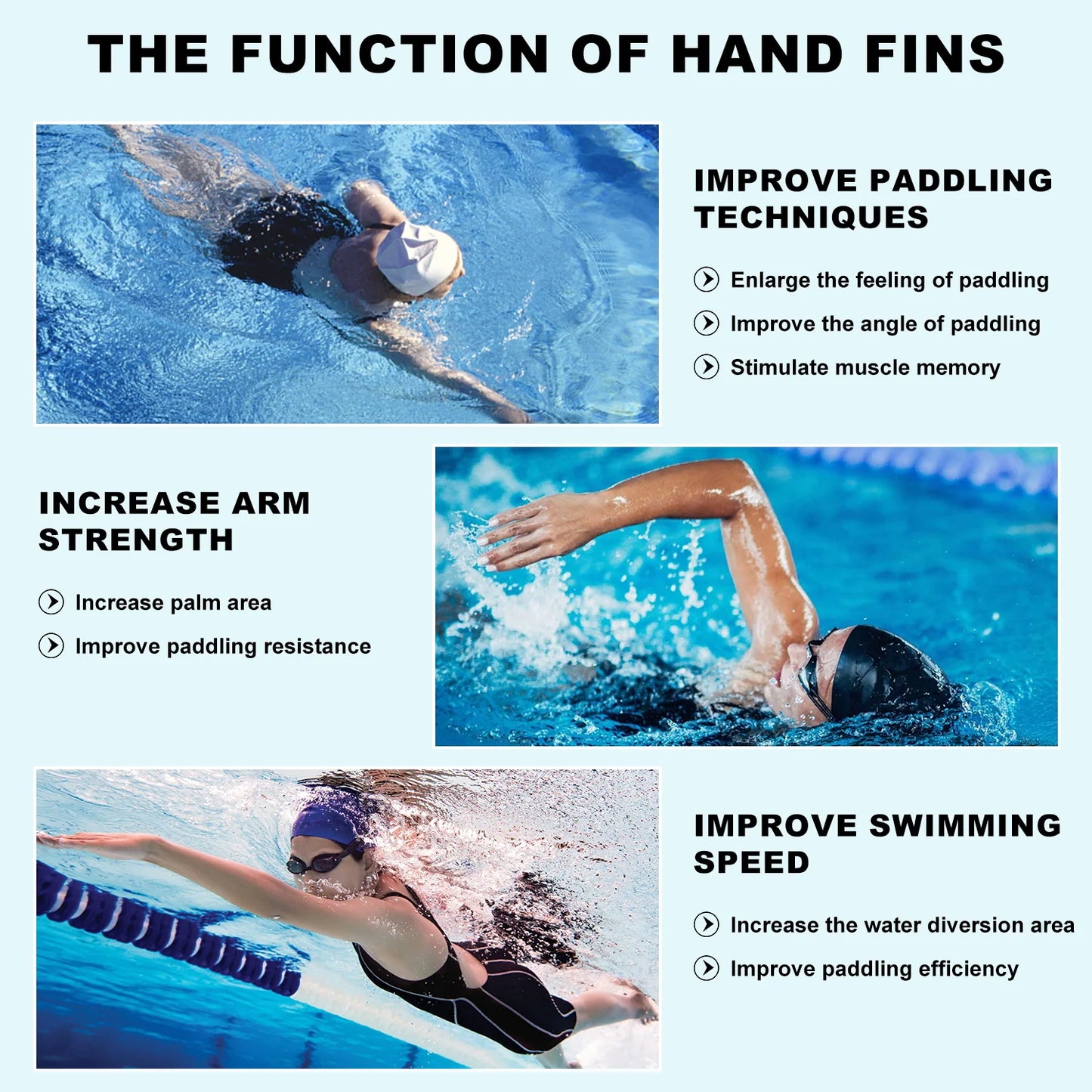 Adjustable Hand Training Swim Fins